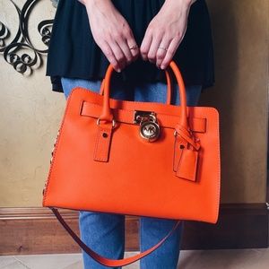 Michael Kors Orange Top Handle Purse